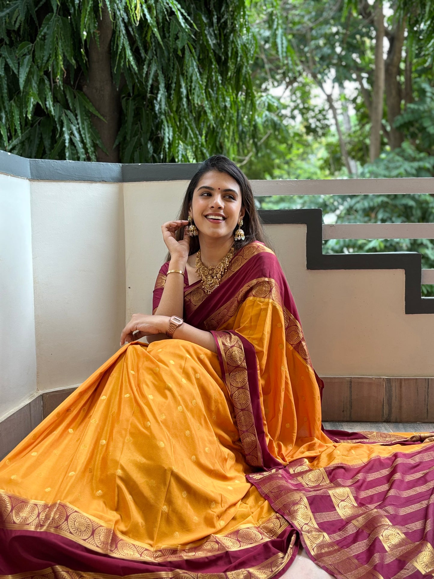 Semi Mysore crepe silk saree(20)