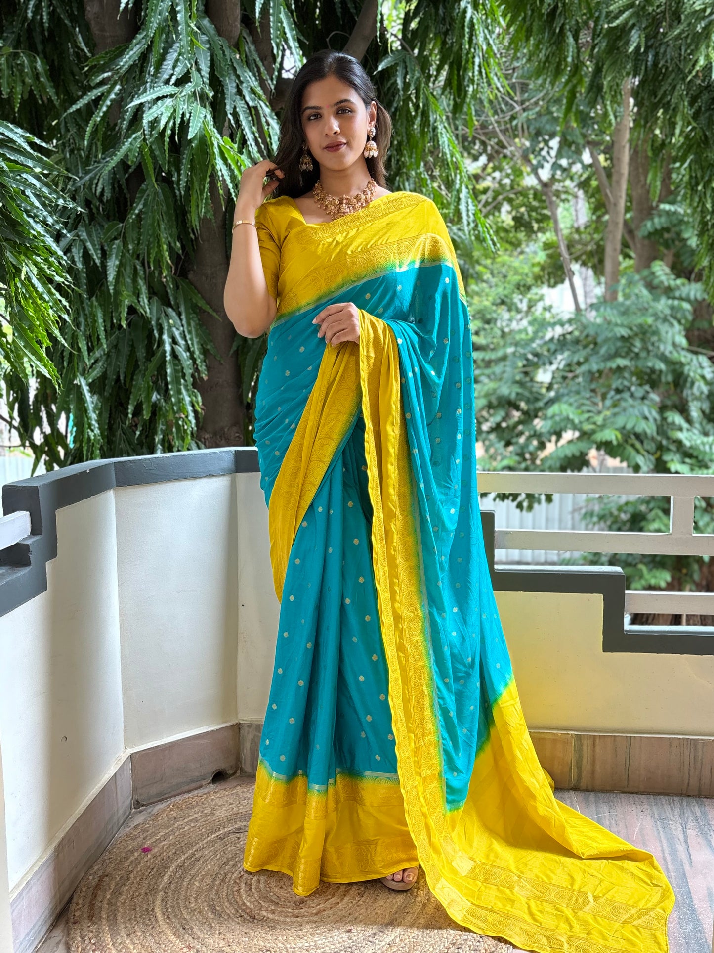 Semi Mysore crepe silk saree(20)