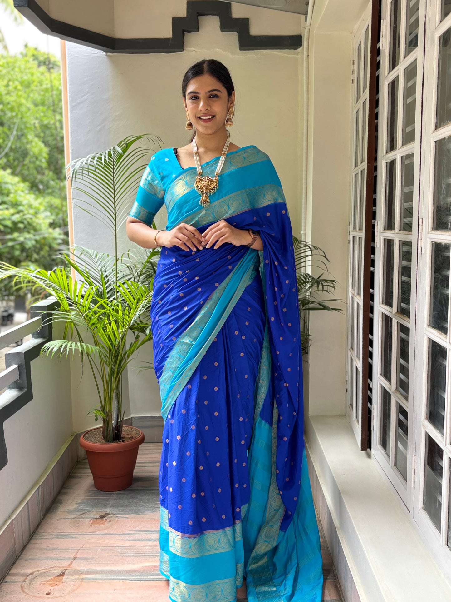 Semi Mysore crepe silk saree(20)