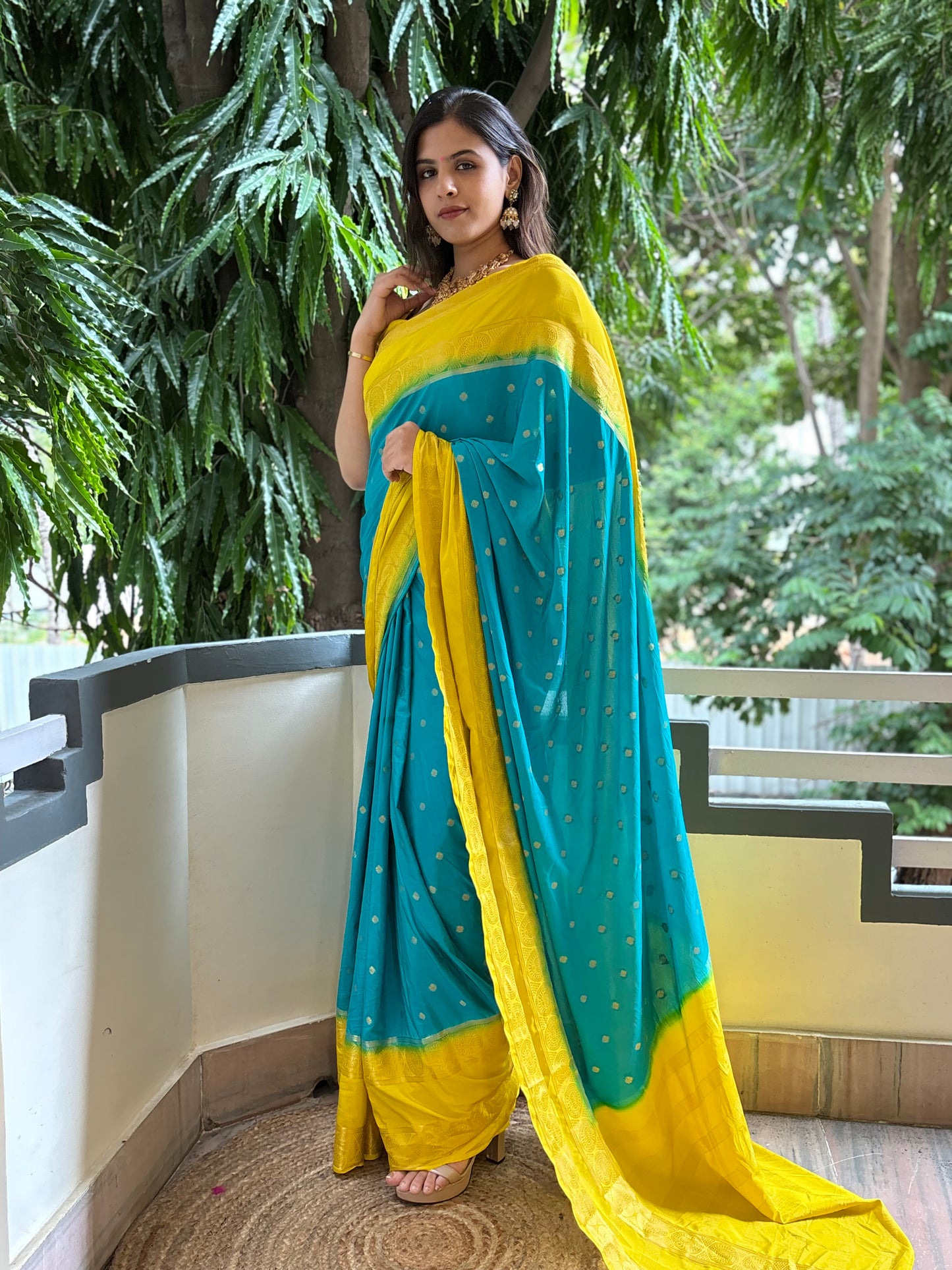 Semi Mysore crepe silk saree(20)