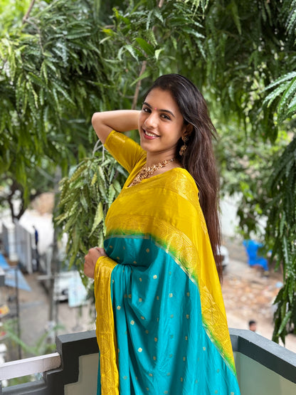 Semi Mysore crepe silk saree(20)