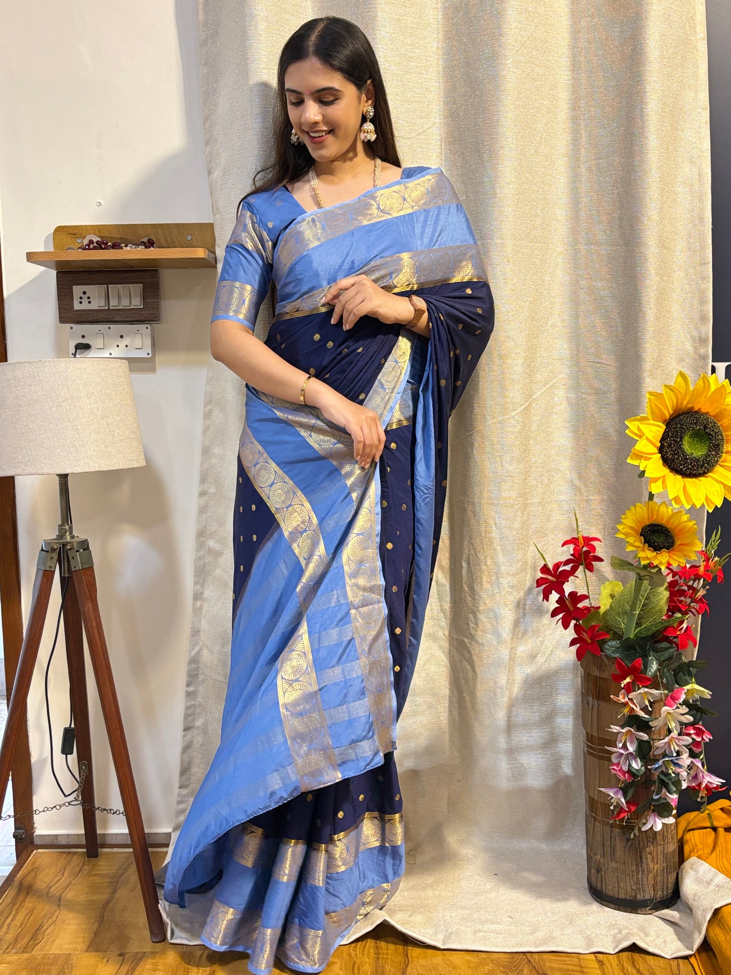 Semi Mysore crepe silk saree(20)
