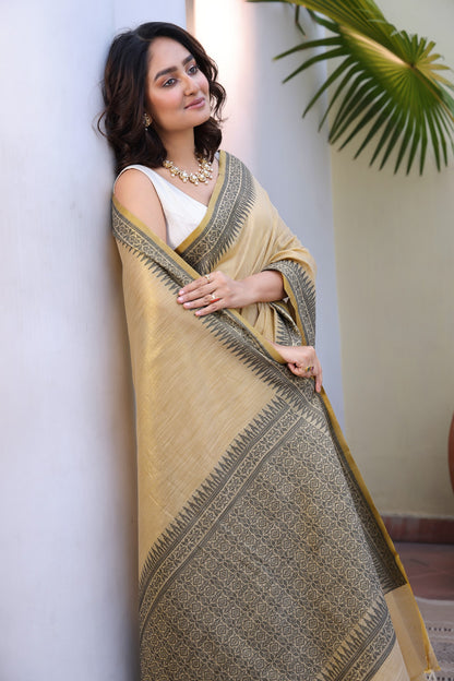 THE CHICK TISSUE LINEN SAREE