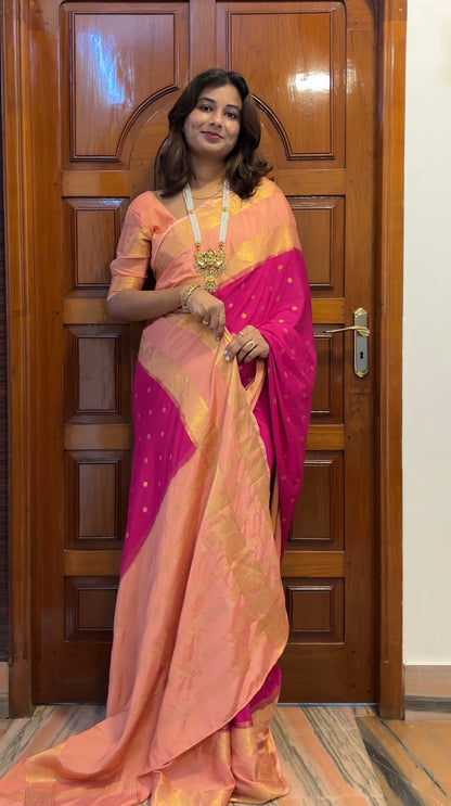 Semi Mysore crepe silk saree(20)