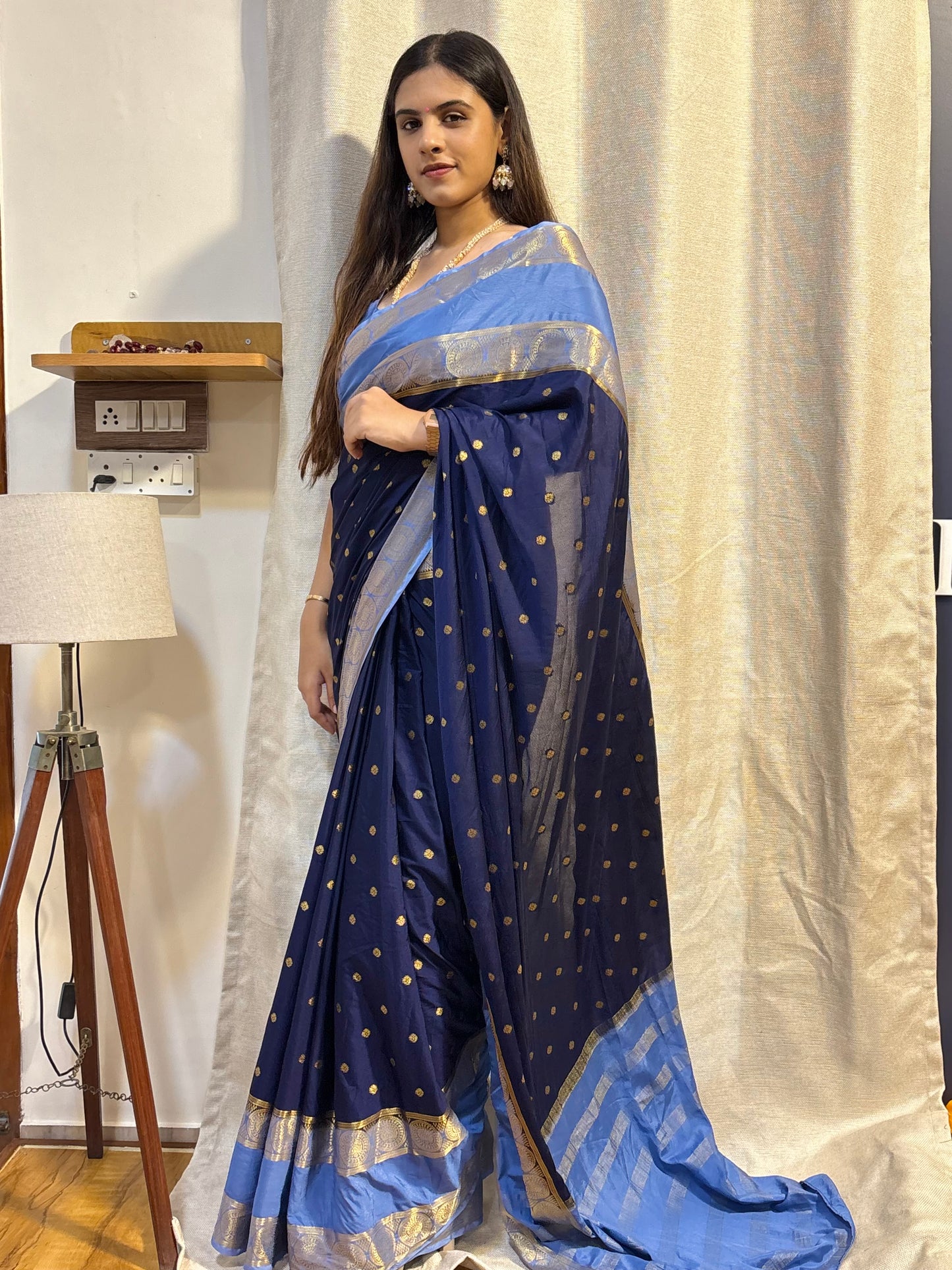 Semi Mysore crepe silk saree(20)