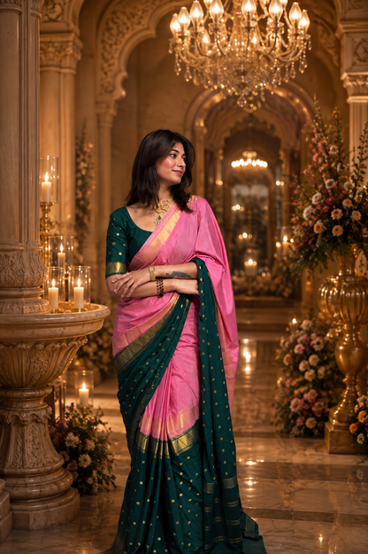 Semi Mysore silk double shade -KDS1004