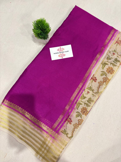 Premium Mysore crepe digital print saree