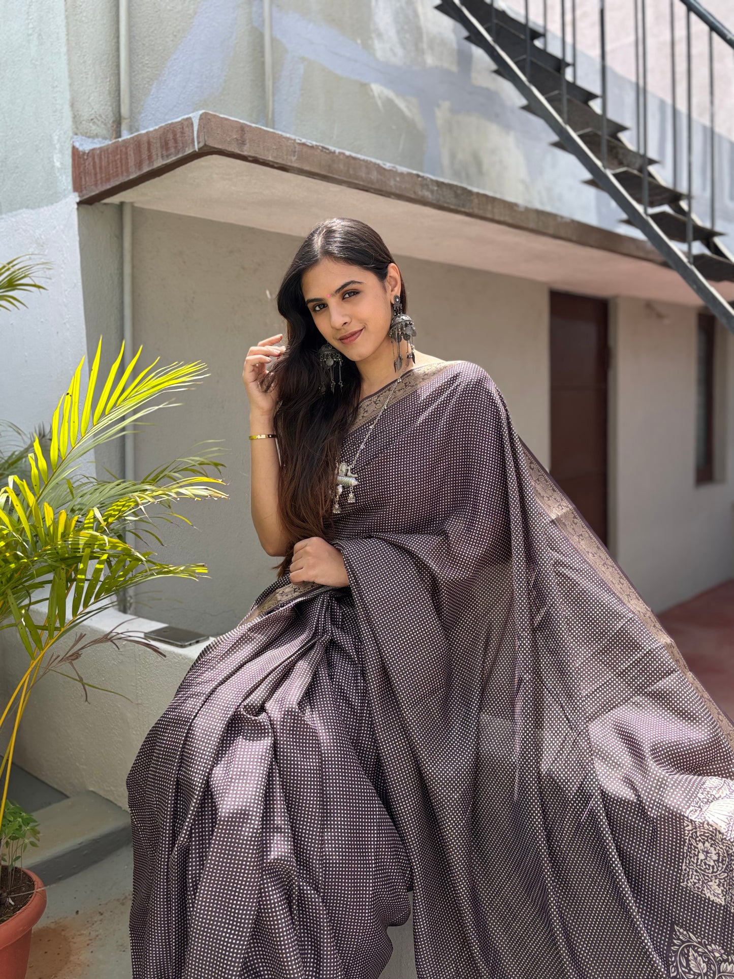 Everyday digital  printed saree