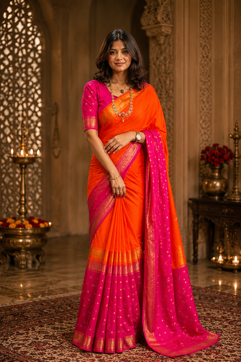 Semi Mysore silk double shade - KDS1006