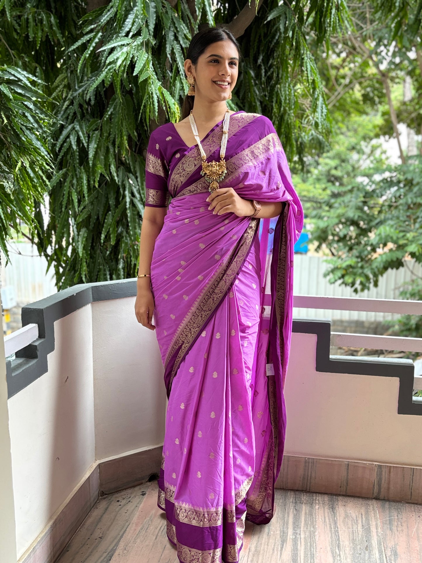 Semi Mysore crepe silk saree(8)