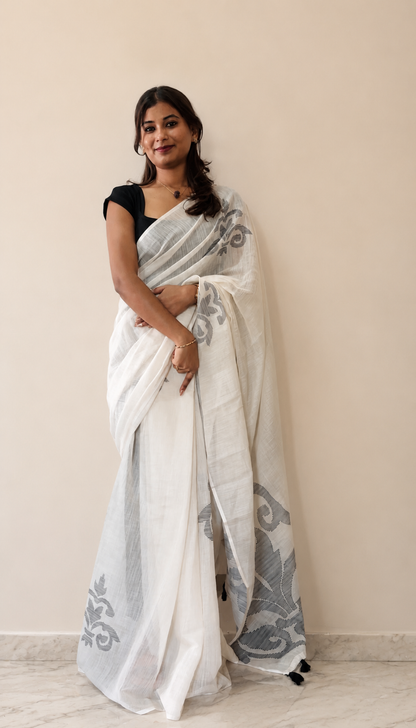 (MS) Cotton  T-shirt saree