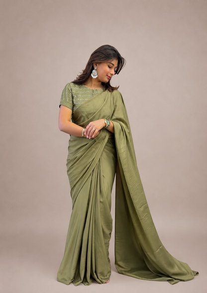 Rangoli crush saree