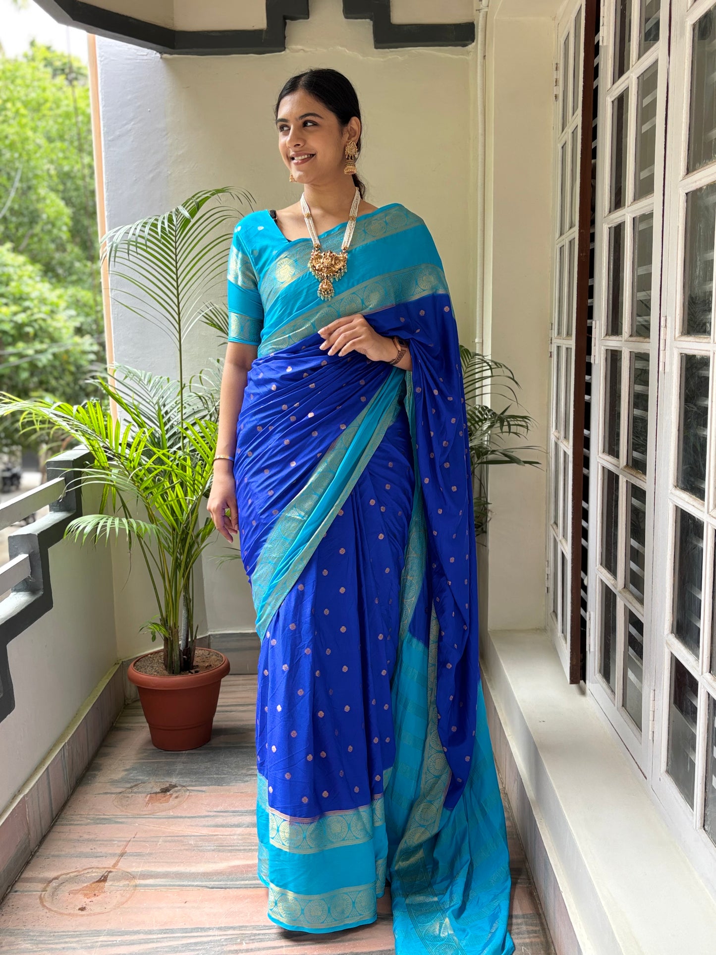 Semi Mysore crepe silk saree(20)