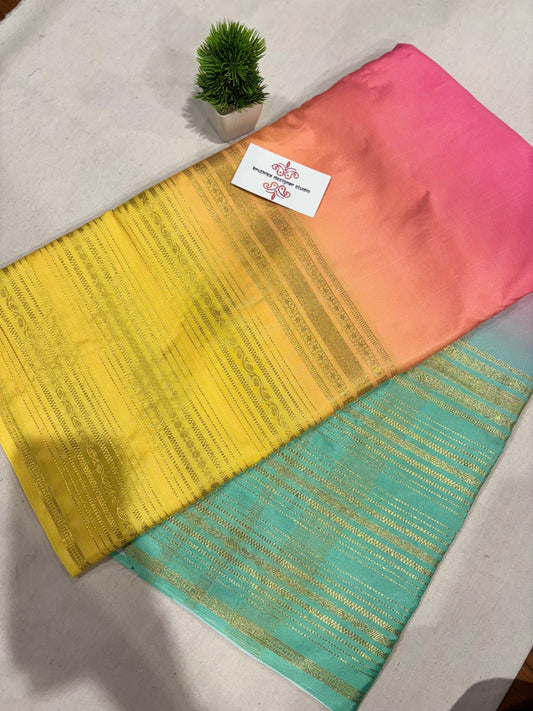 Mysore crepe digital print saree