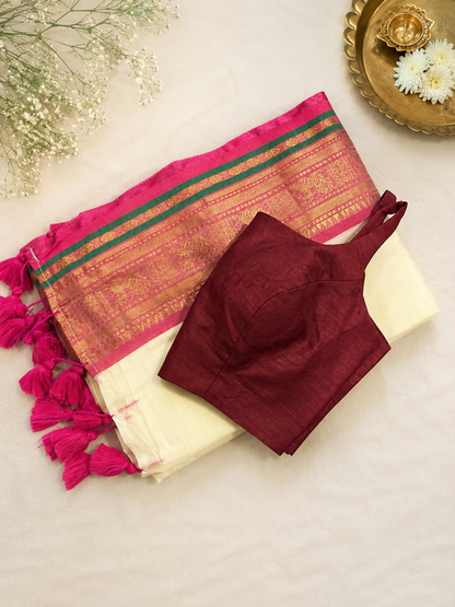 Readymade blouse with saree
