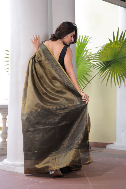 Fusion vibe Linen Saree