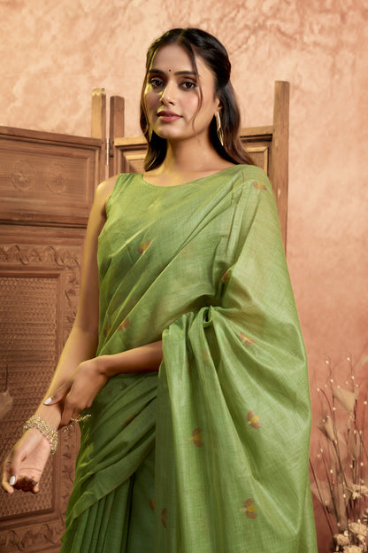 Devi drape Linen sarees