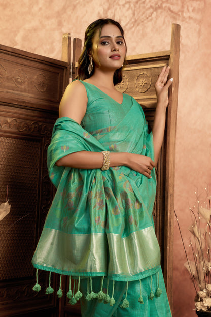 Sannidhi linen saree