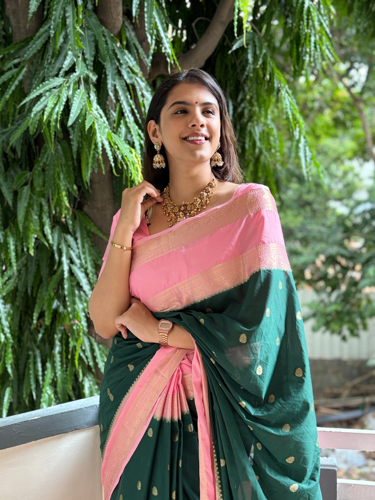 Semi Mysore crepe silk saree(8)