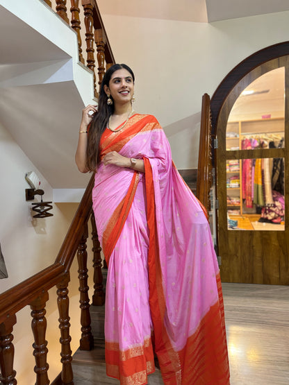 Semi Mysore crepe silk saree(8)