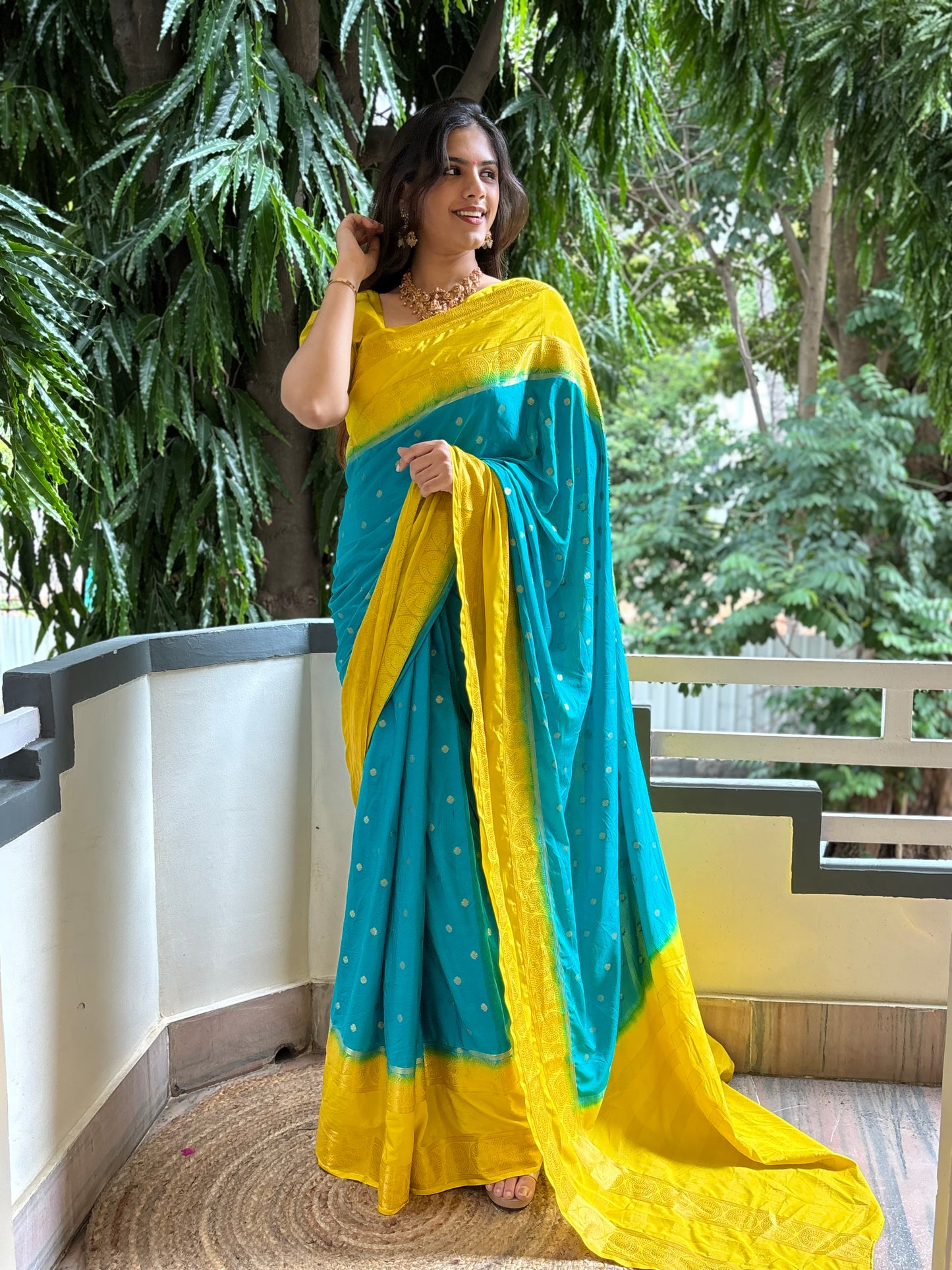 Semi Mysore crepe silk saree(20)
