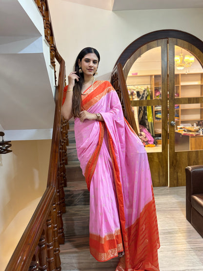 Semi Mysore crepe silk saree(8)