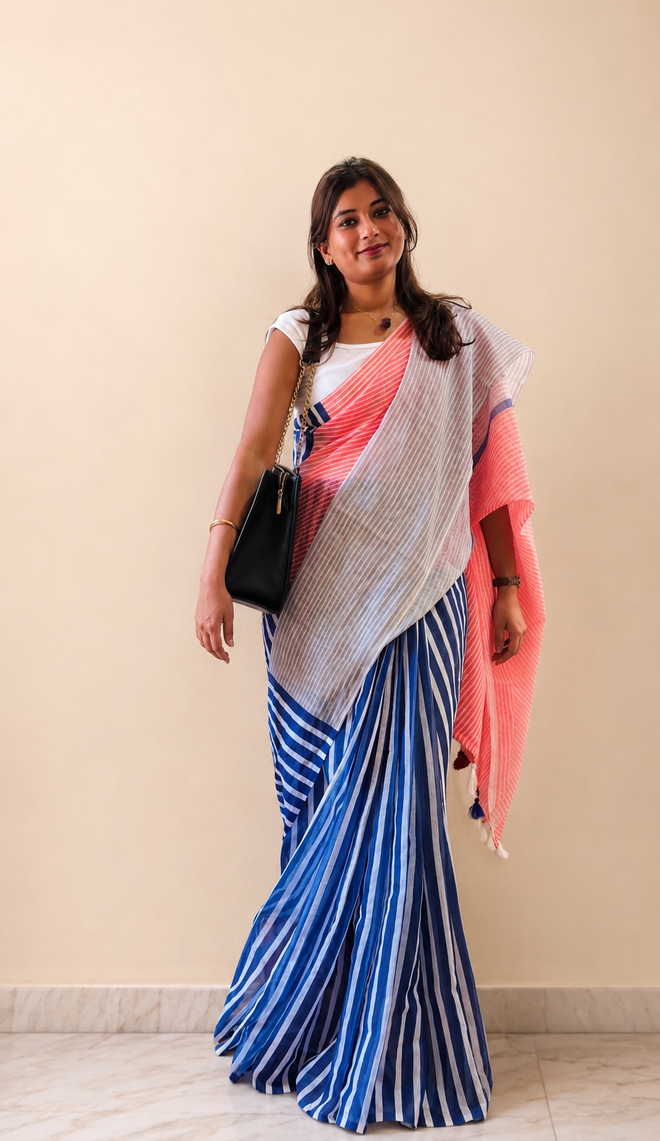 (MS) Cotton  T-shirt saree