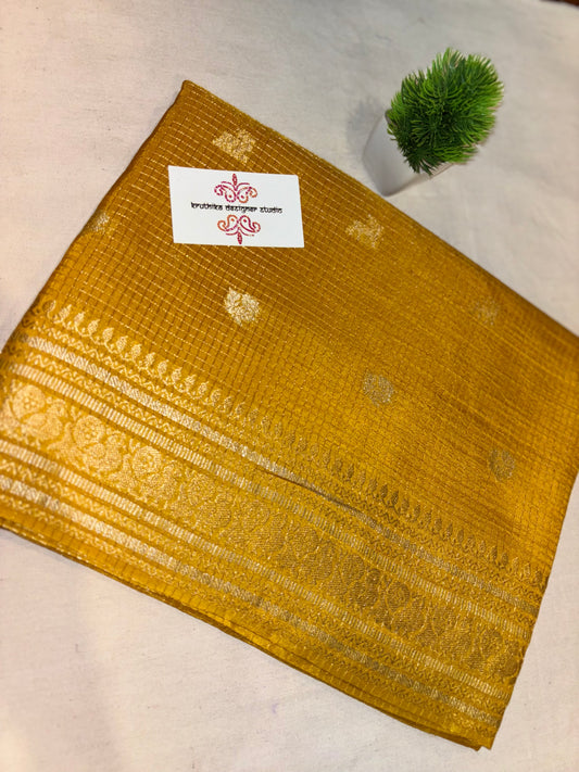 Banarasi micro checks saree