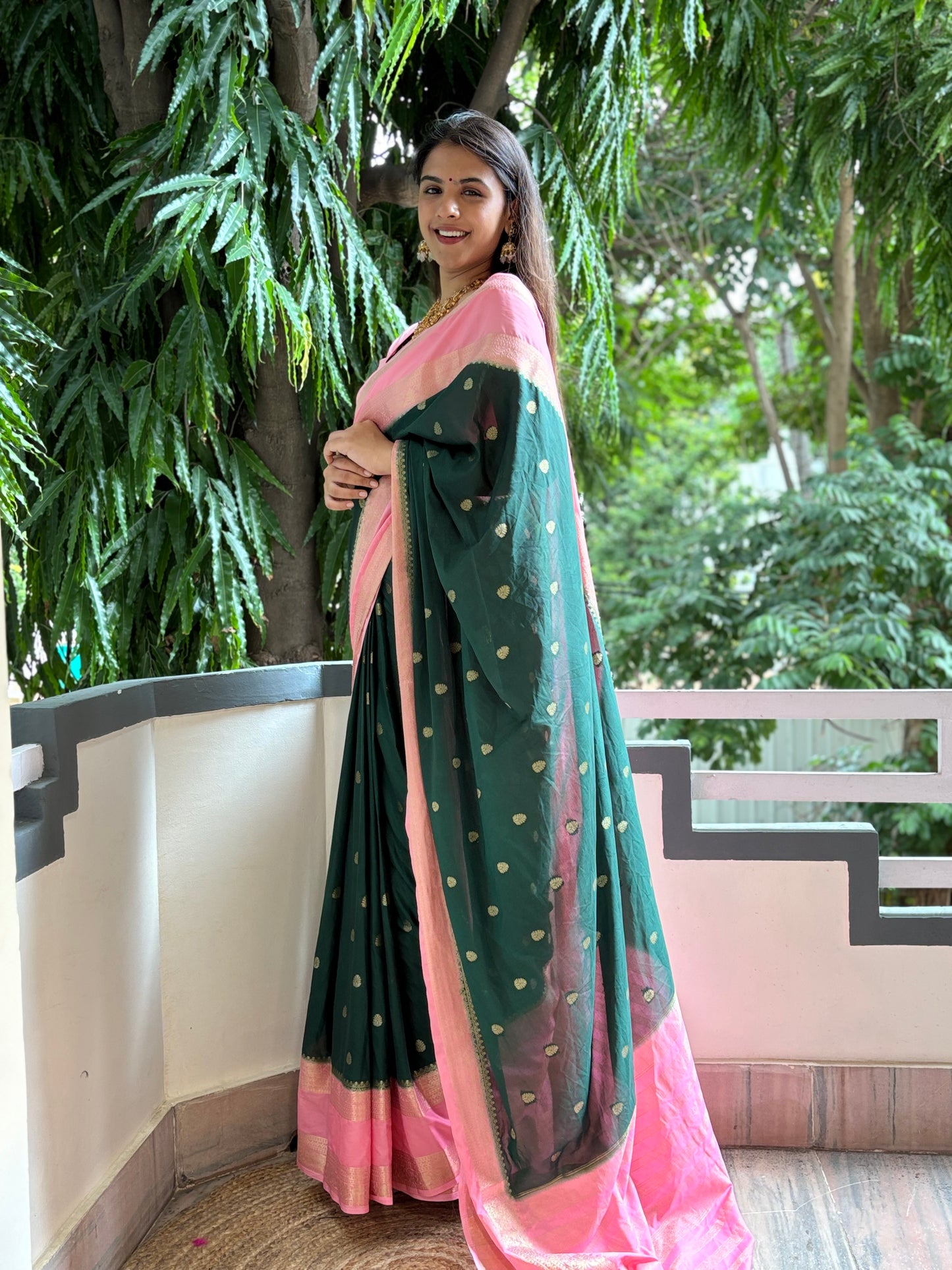 Semi Mysore crepe silk saree(8)