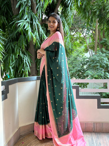 Semi Mysore crepe silk saree(8)