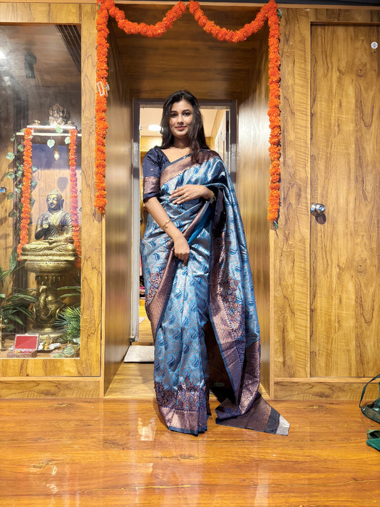 Blue banarasi