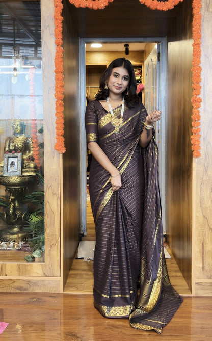 Pure Mysore crepe silk saree