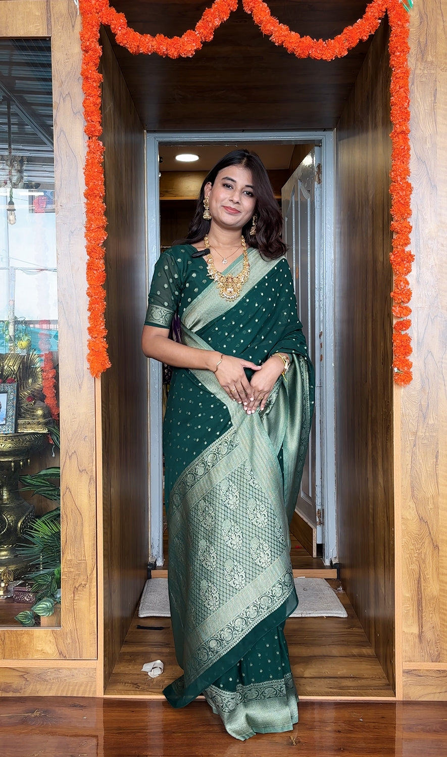 Pure chiffon  saree(5 pieces left)