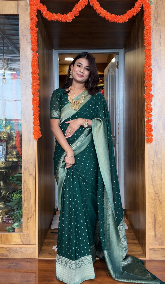 Pure chiffon  saree(5 pieces left)