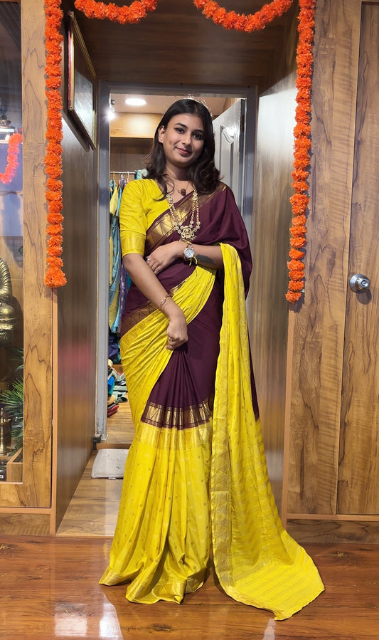 Semi Mysore silk double shade