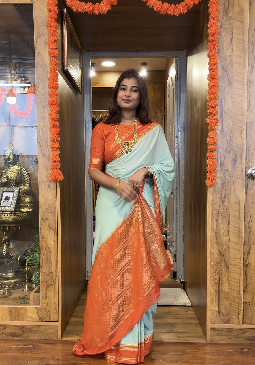 Semi Mysore silk saree bentex (Copy)