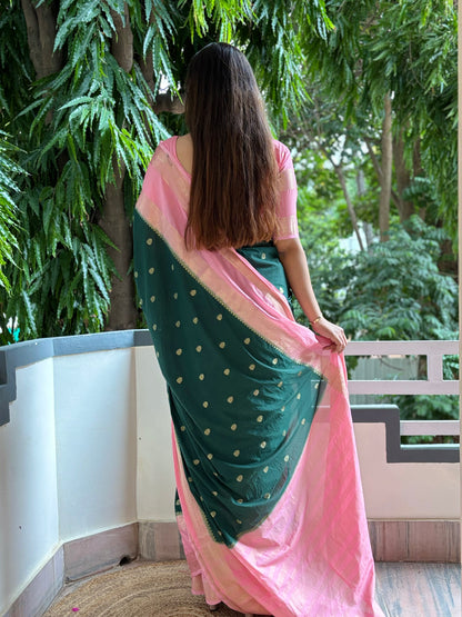 Semi Mysore crepe silk saree(8)