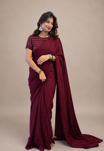 Rangoli crush saree