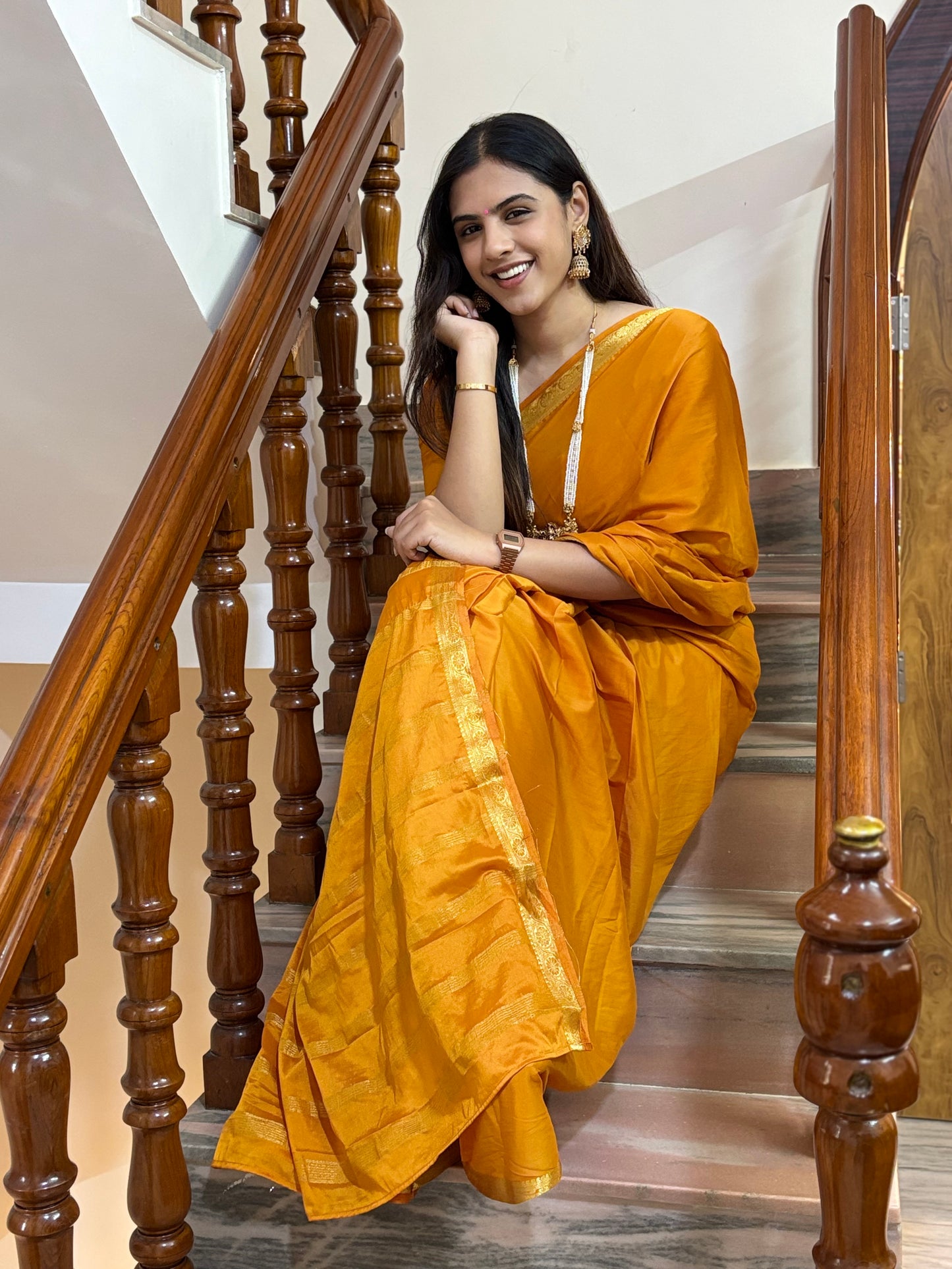 Semi Mysore crepe silk saree