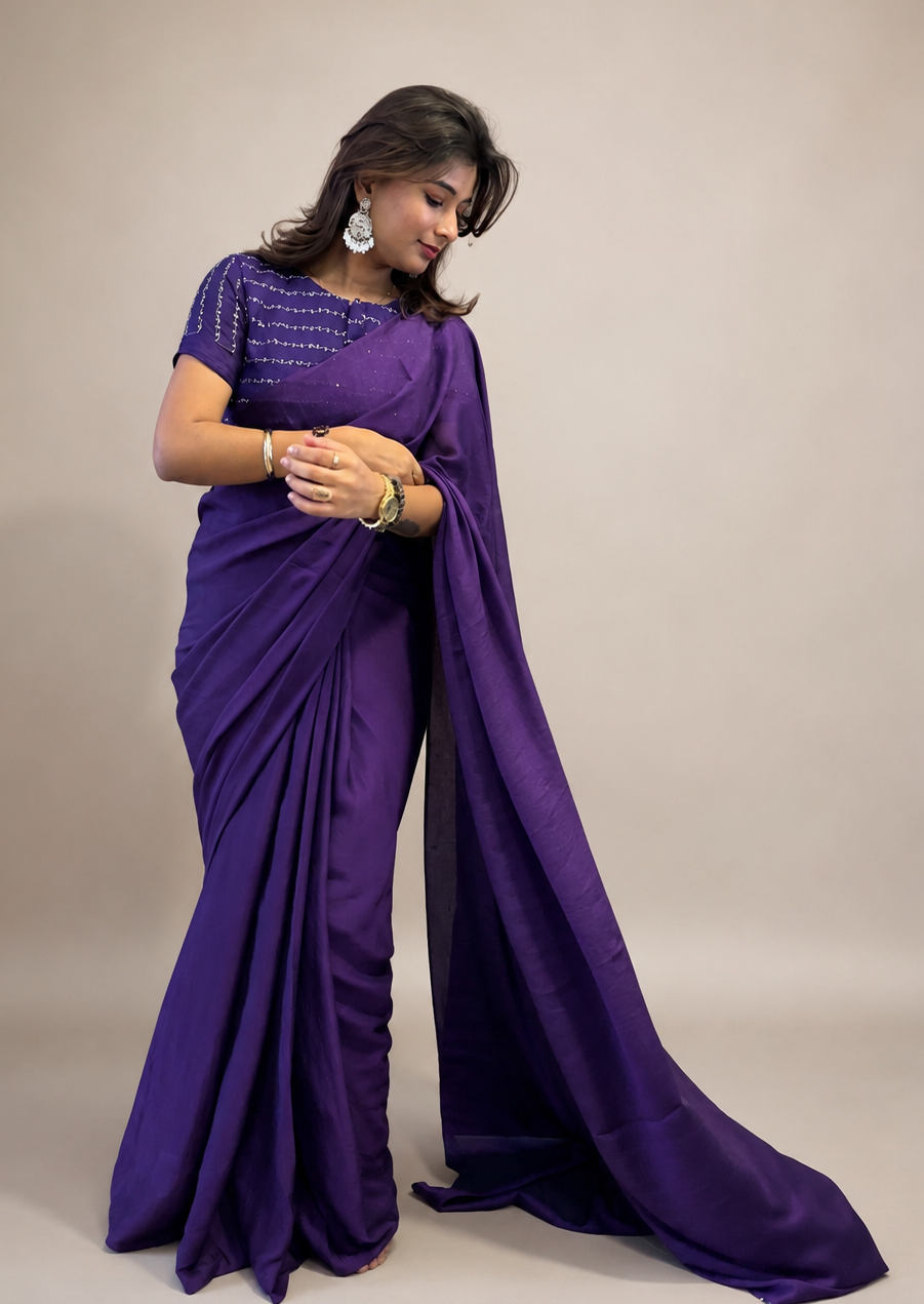 Rangoli crush saree