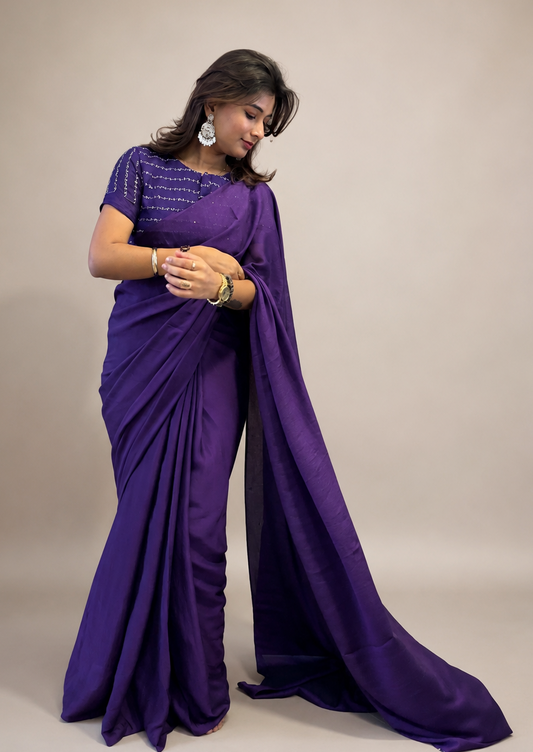 Rangoli crush saree
