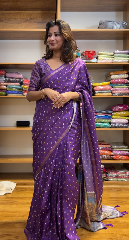Satin silk saree