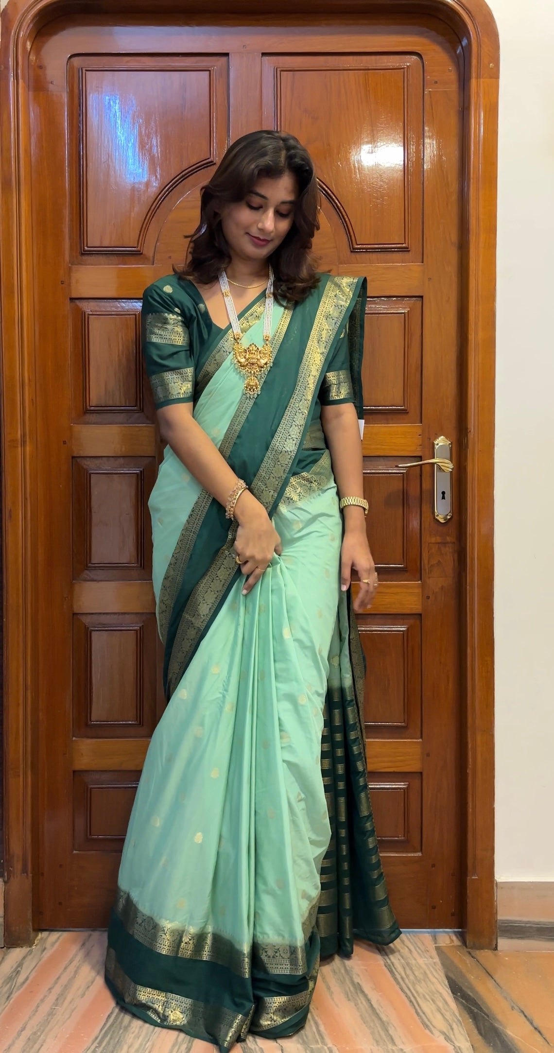 Semi Mysore crepe silk saree(8)