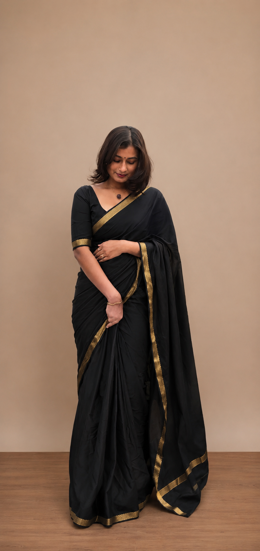 Semi Mysore crepe silk saree