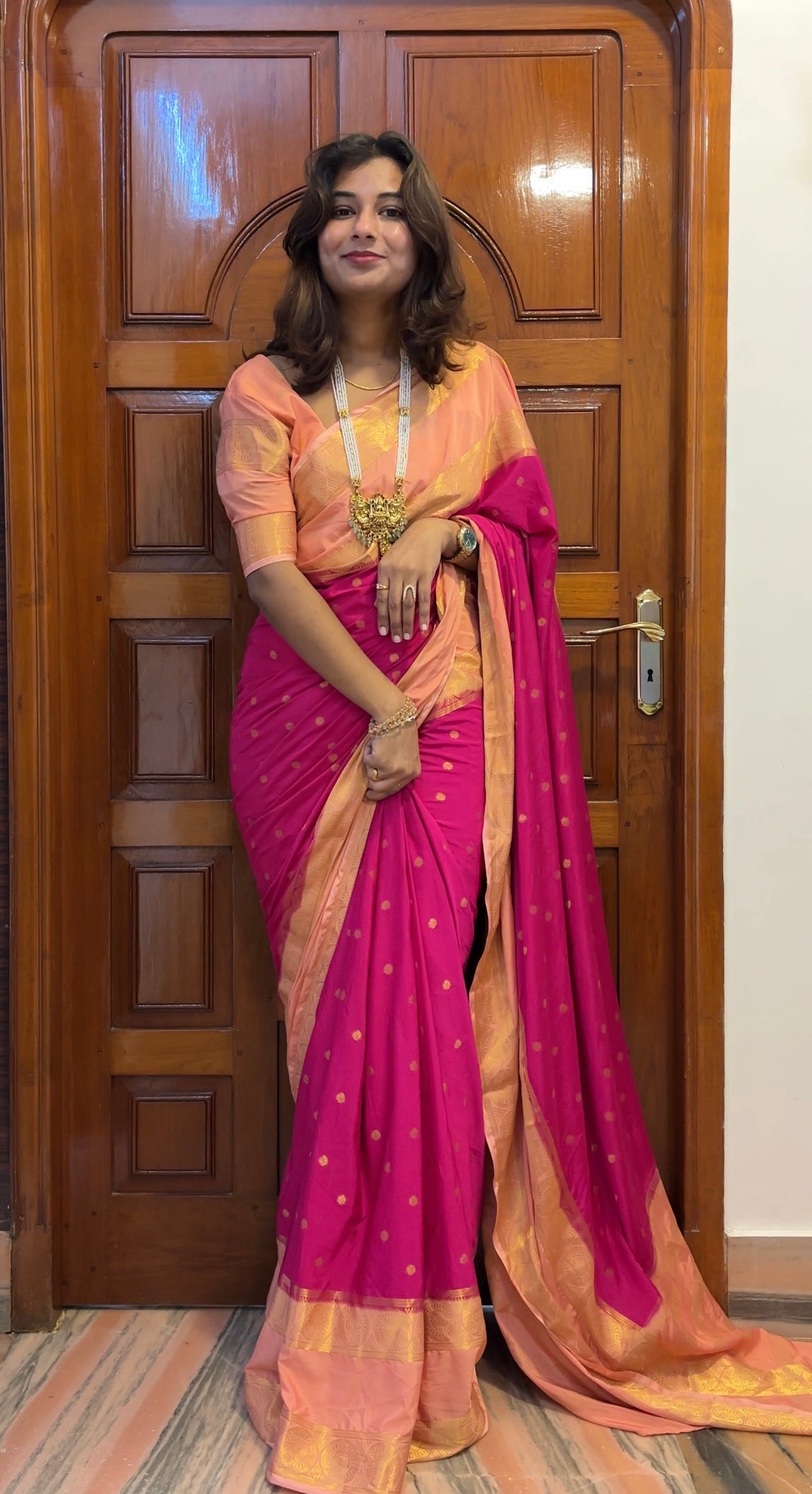 Semi Mysore crepe silk saree(20)