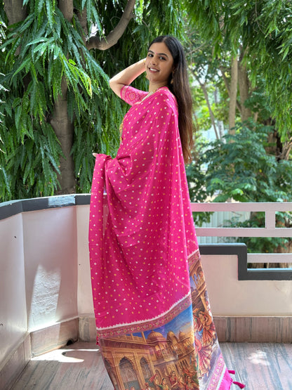 Bhandini digital  printed saree