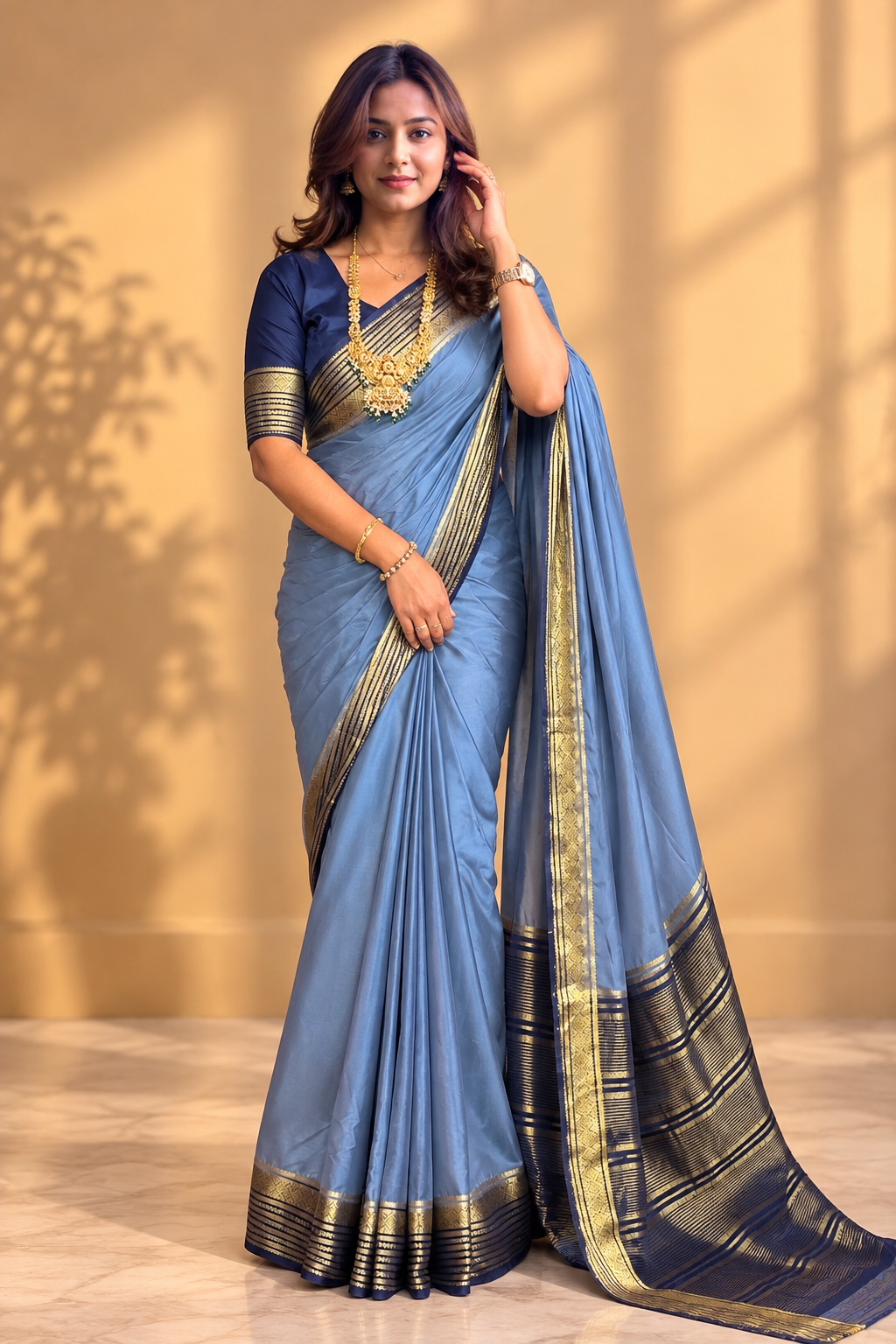 Semi Mysore silk saree