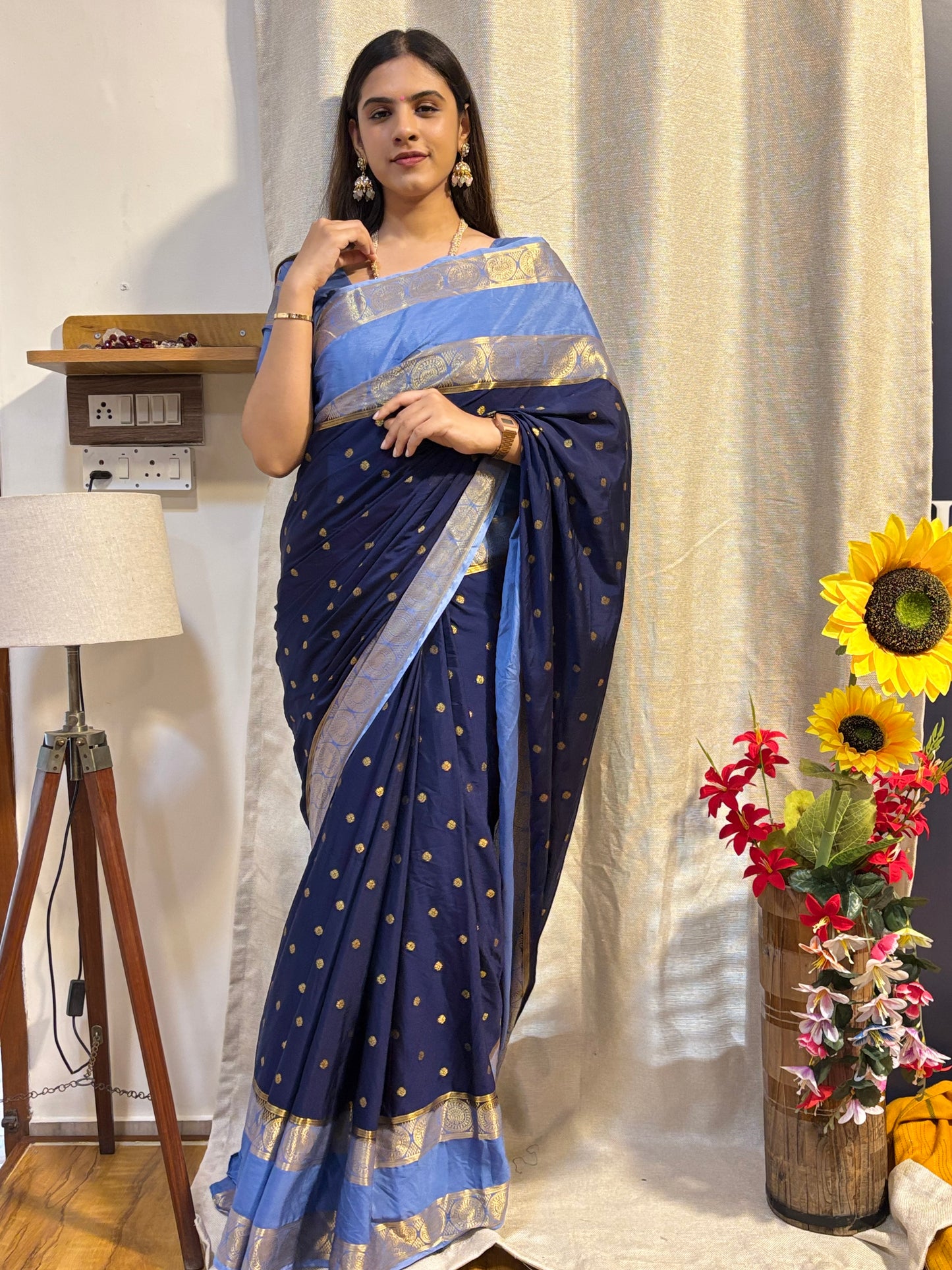 Semi Mysore crepe silk saree(20)