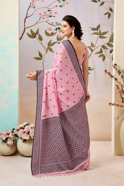 PANCHUDI LINEN COTTON SAREE