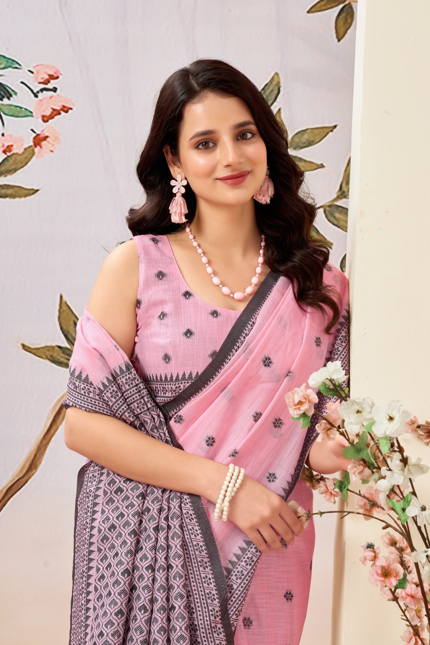 PANCHUDI LINEN COTTON SAREE